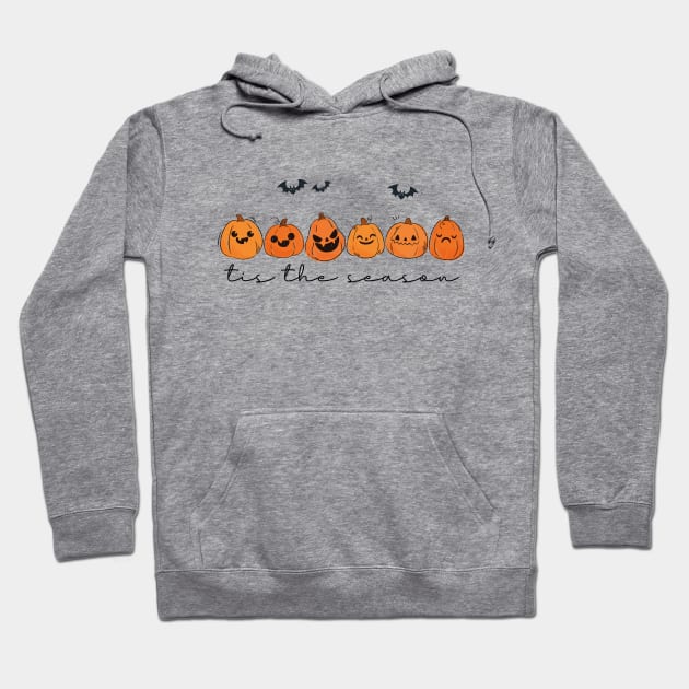 Autumn Tis The Season, Funny Halloween, Spooky Season, Festive Designs, Vintage Pumpkin season, Trendy Autumn, Happy Fall Y'all Hoodie by AMRIART